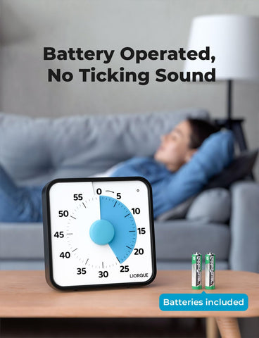 LIORQUE timer with foldable bracket used on a table for focused work