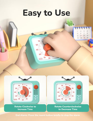 LIORQUE Visual Timer volume and alarm controls for customizable alerts