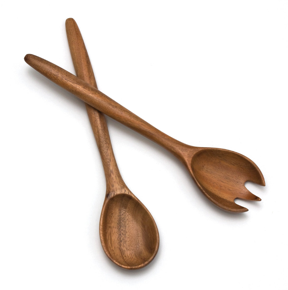 Lipper International 1188 acacia oblong salad servers for tossing and serving.