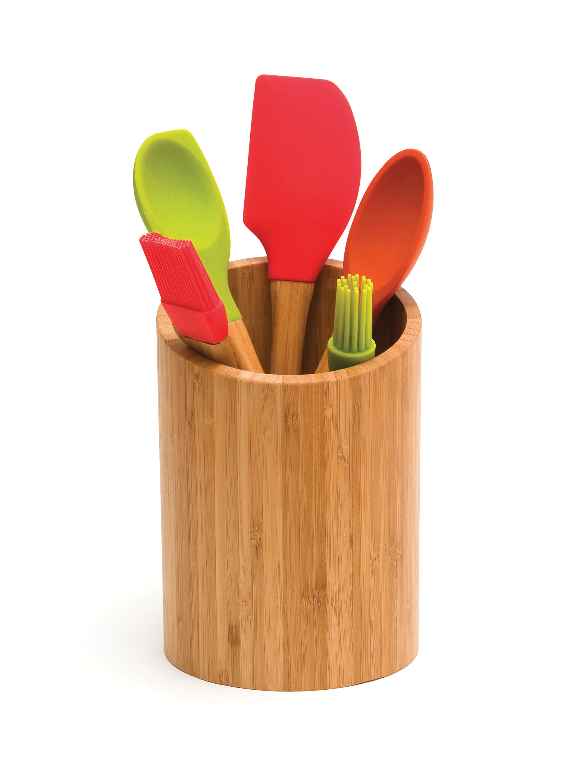 Lipper International 8827 bamboo tool holder natural finish on counter
