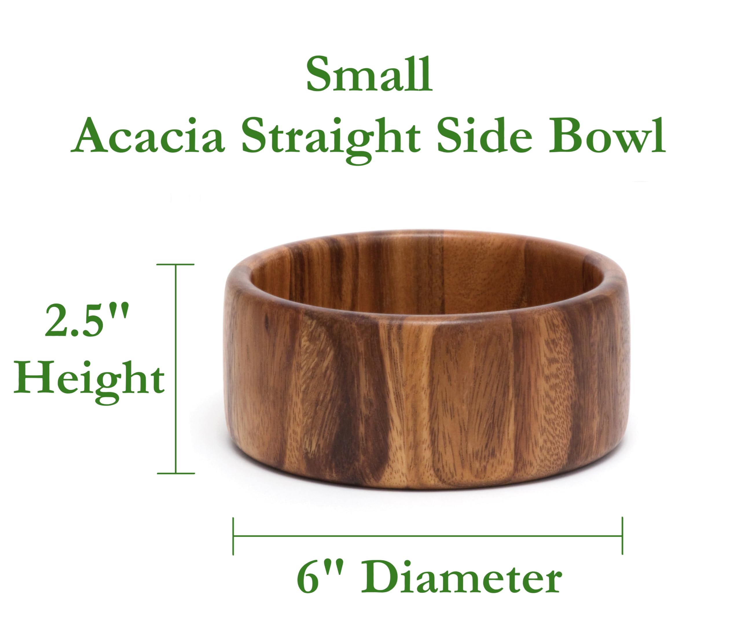 Lipper International acacia straight-side bowl ideal for salads