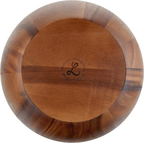 Lipper International Acacia Round Flair Bowl close-up of wood grain