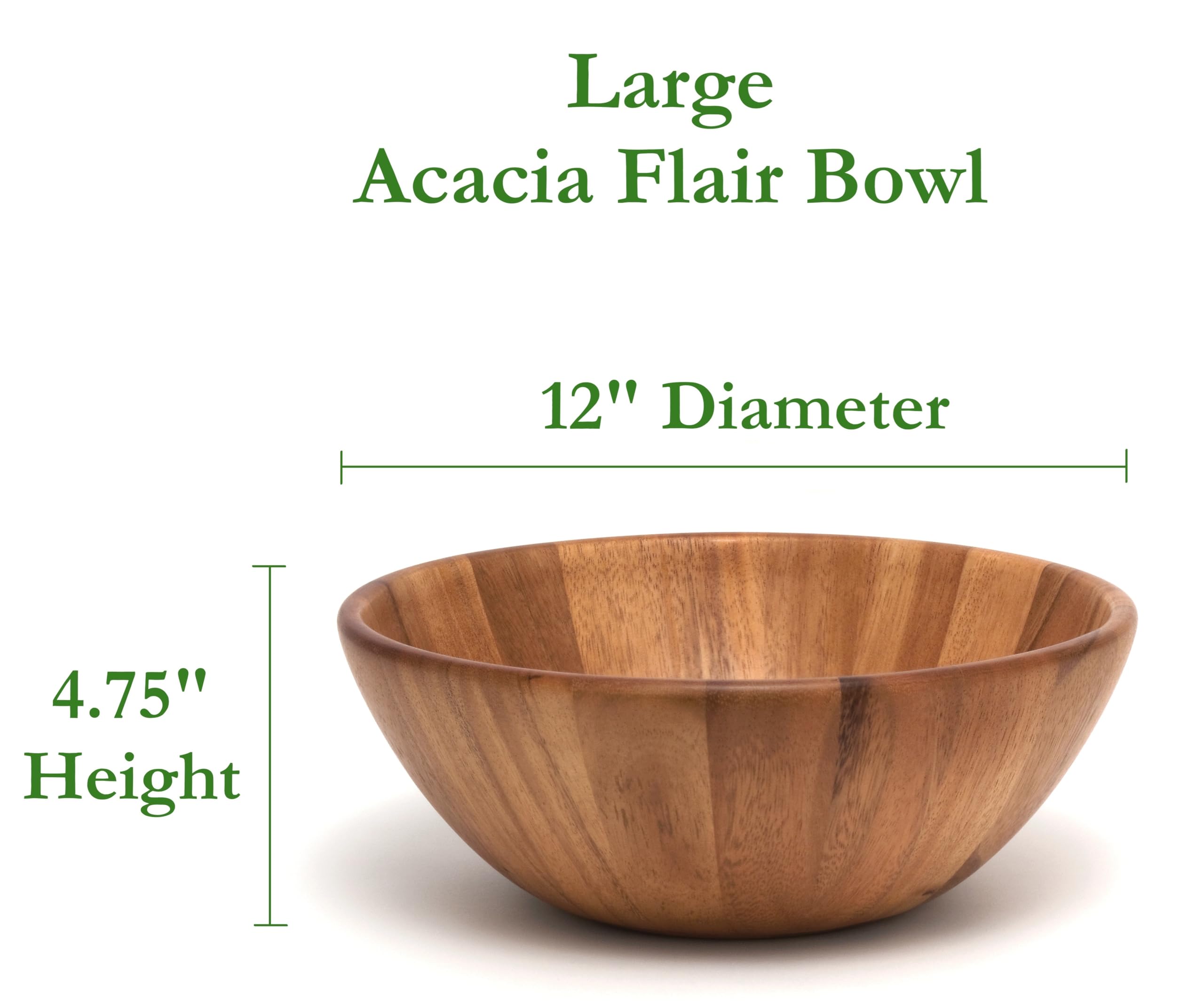 Lipper International Acacia Round Flair Bowl with fruit for serving