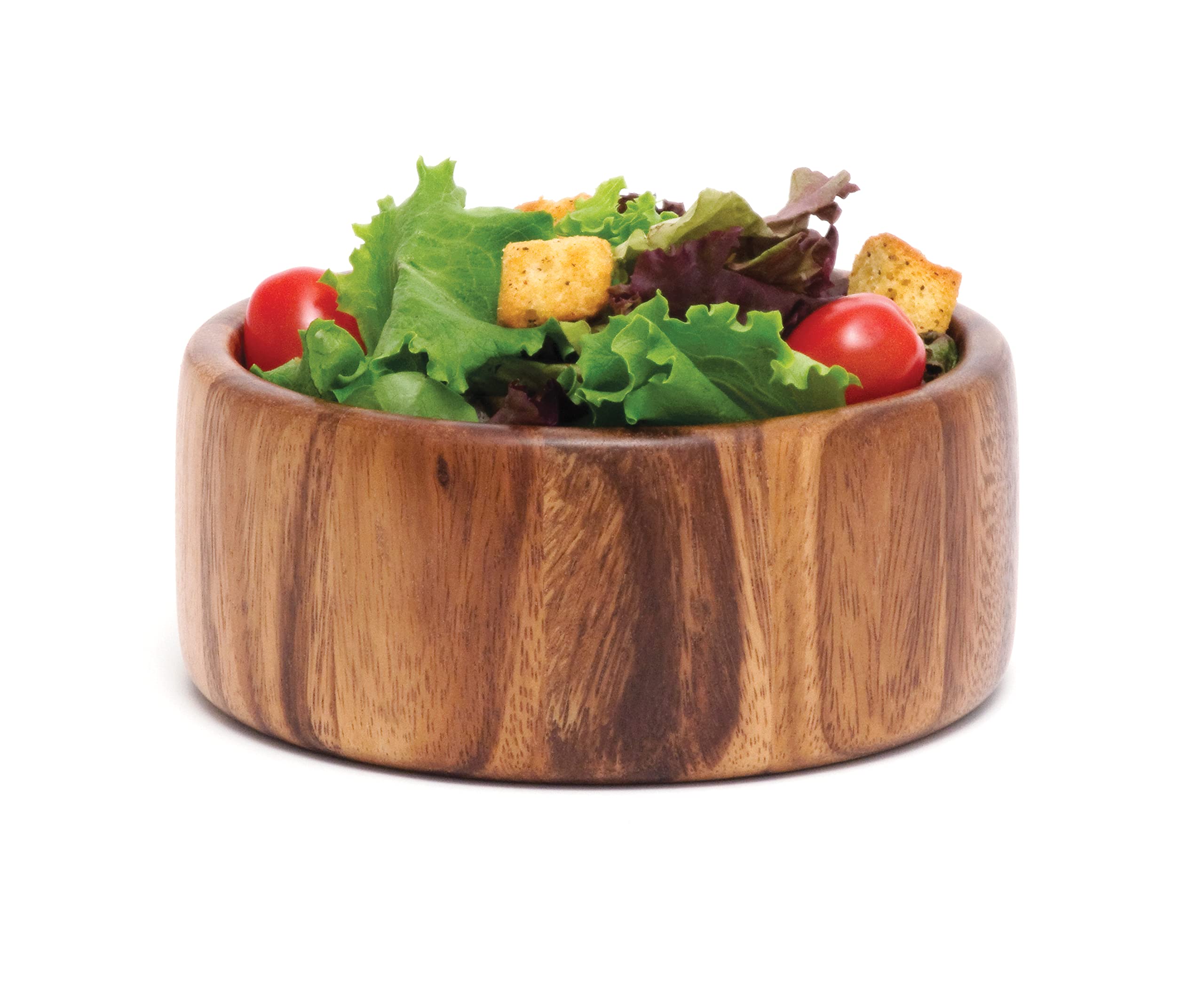 Lipper International acacia wood bowl showing natural grain texture