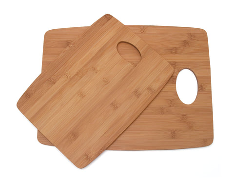 Lipper International bamboo cutting board 9x12 with center oval hole for easy grip