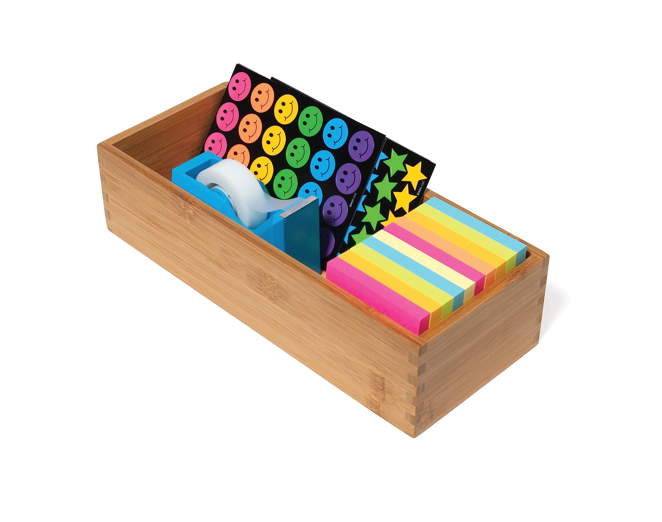 Lipper International Bamboo Wood Utensil Holder in bath vanity stores cosmetics neatly.
