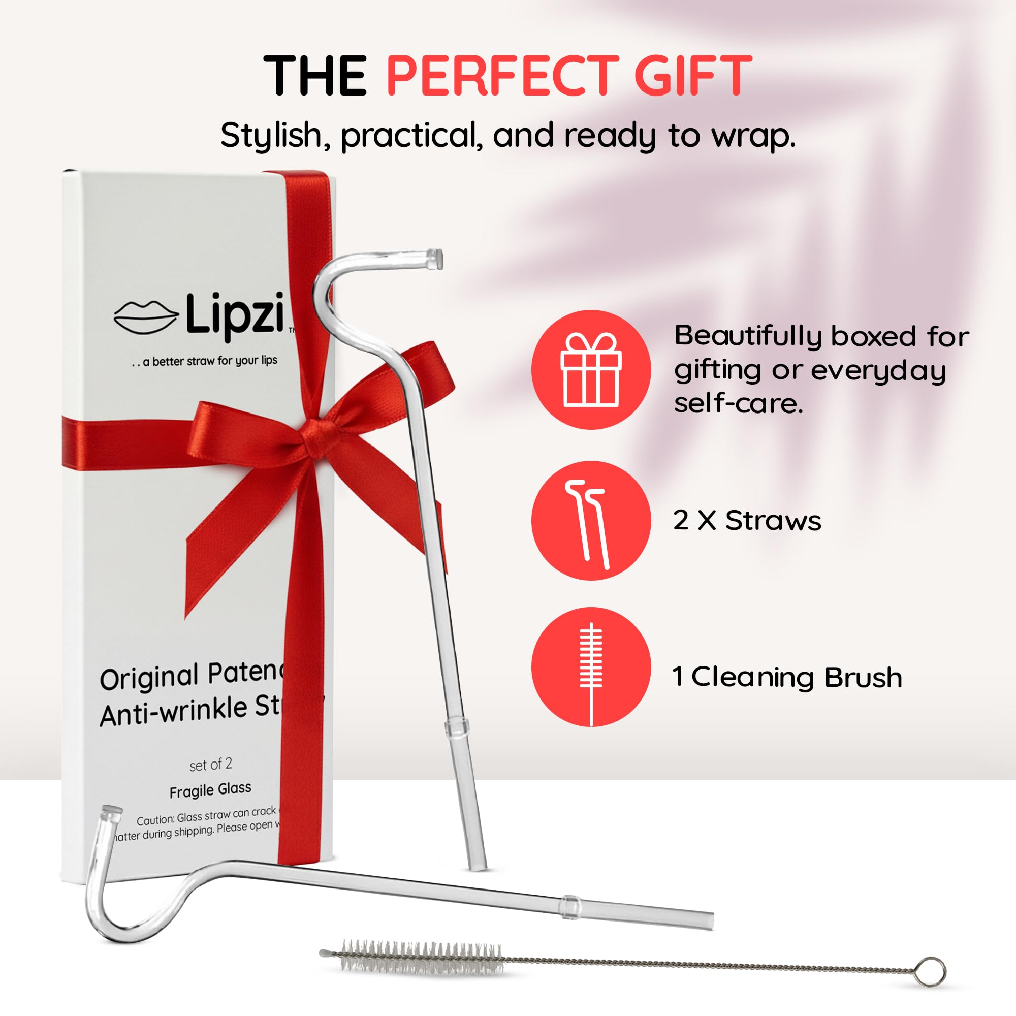 Lipzi 40oz tumbler straw with silicone extension for easy reach