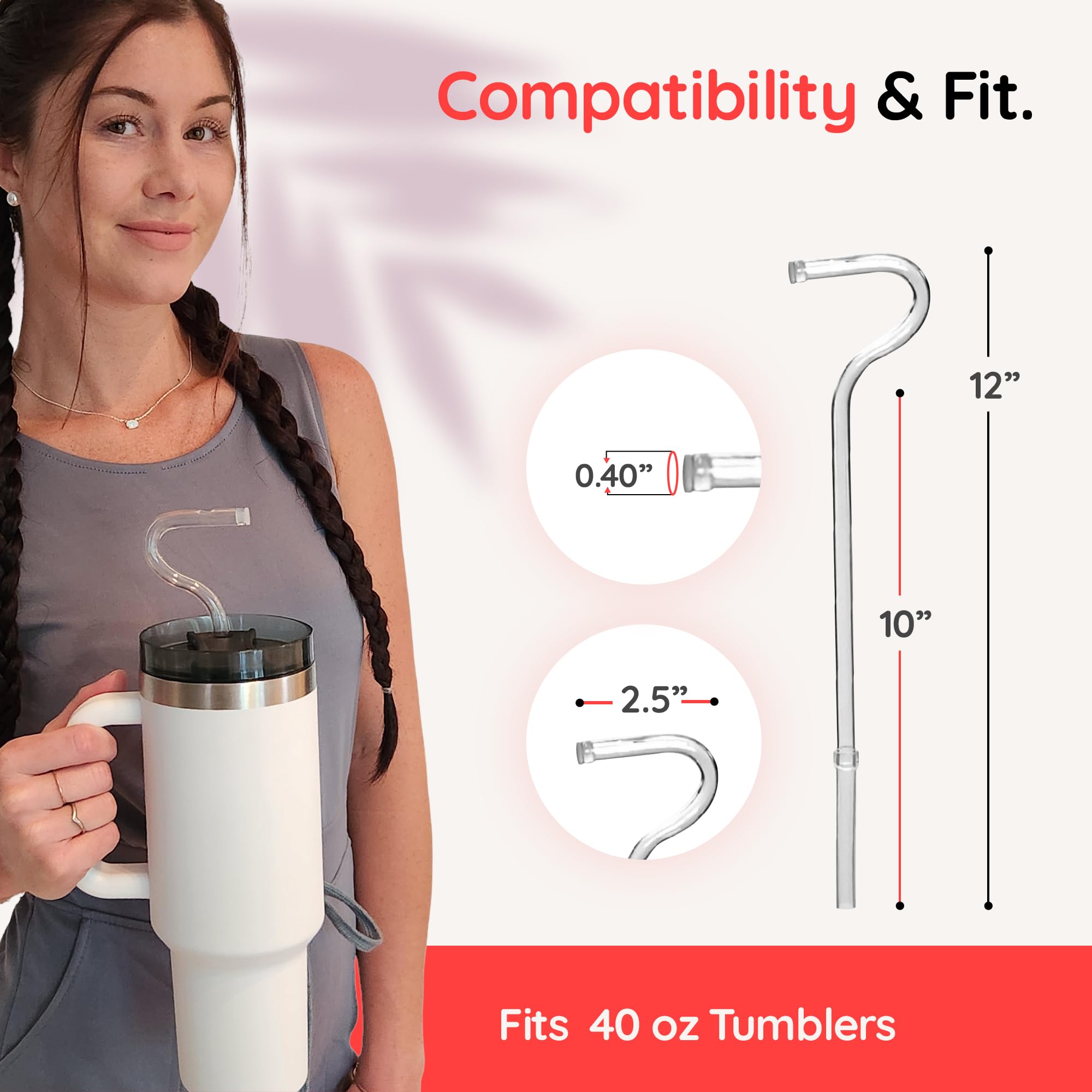 Lipzi eco-friendly reusable glass straw as a plastic alternative