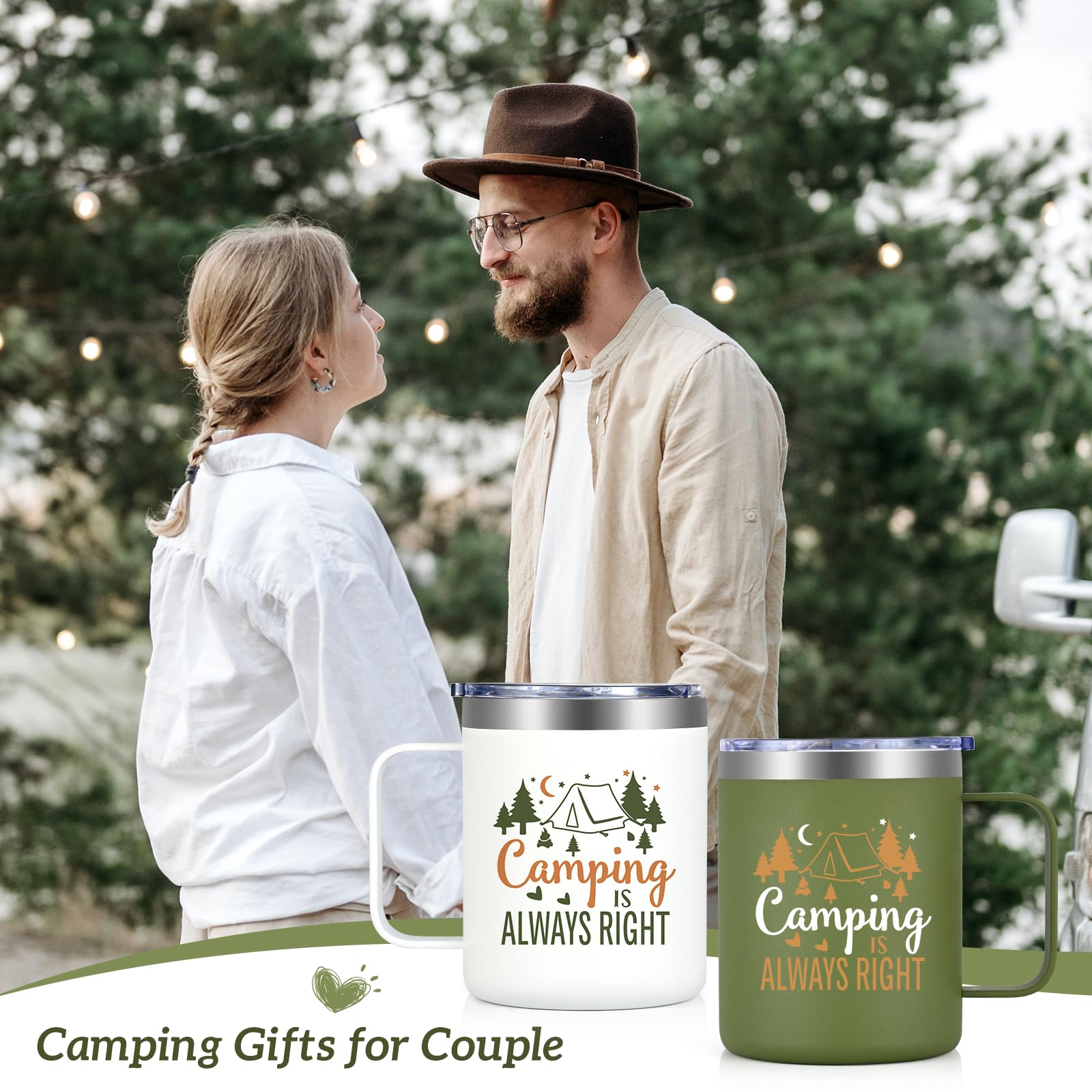 LiqCool 12oz insulated mug in white maintains cold drinks on picnics
