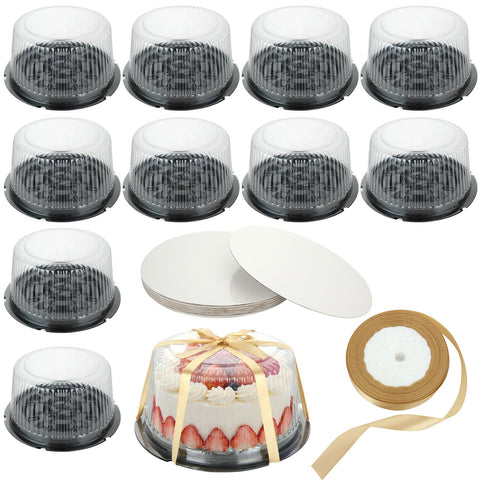 LISHINE clear dome lid cake container for easy visibility during transport