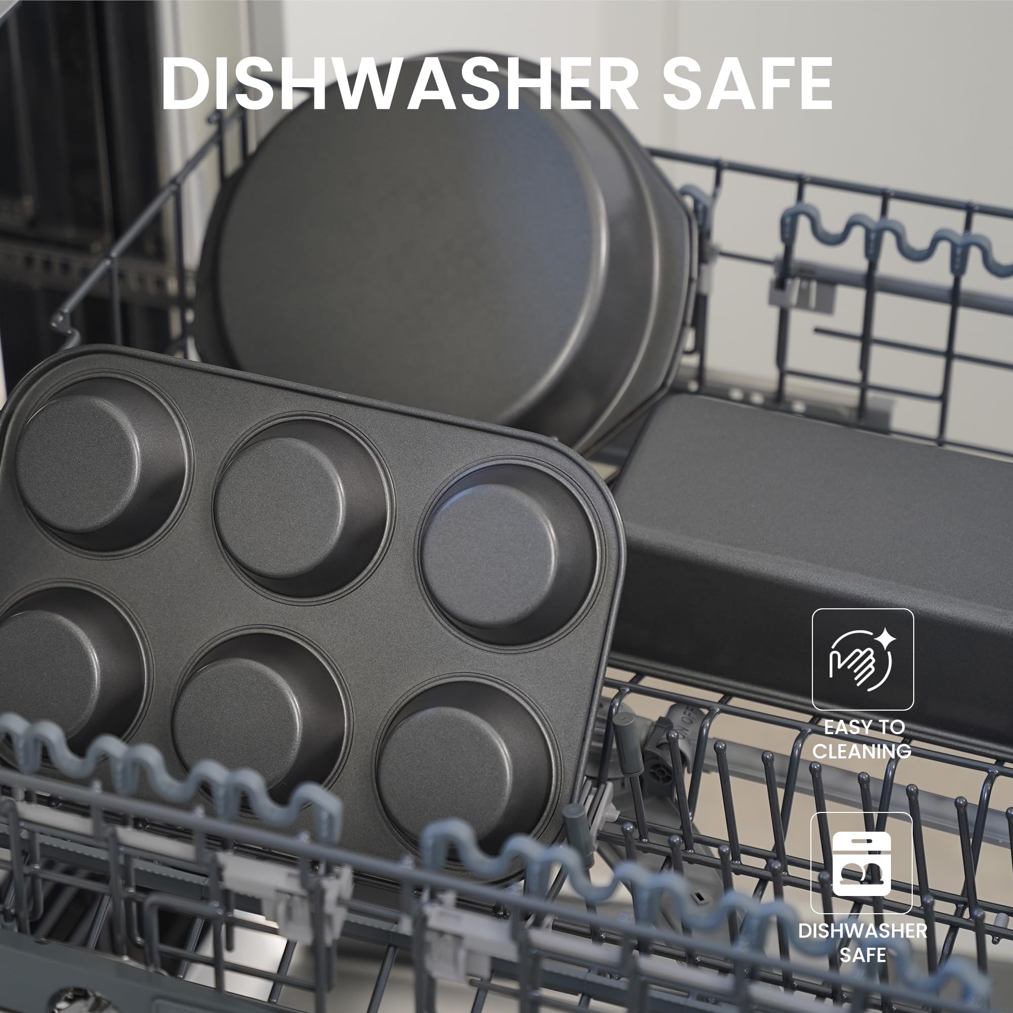 LISI heavy-gauge carbon steel bakeware for warp resistance and durability