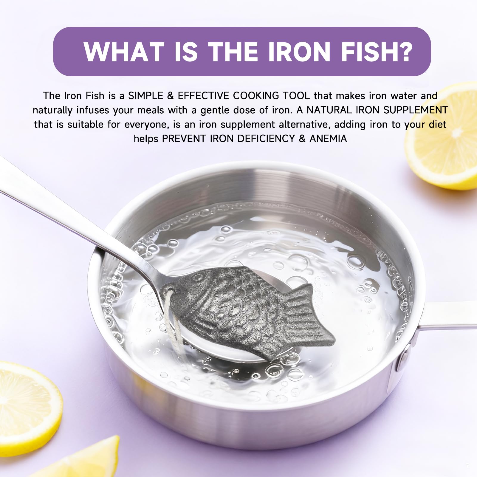 Lisol Iron Fish used in stews for flavorful iron enrichment.