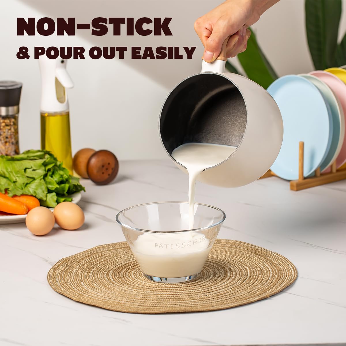 LISOS ceramic non-stick inner coating for easy release and quick cleanup.