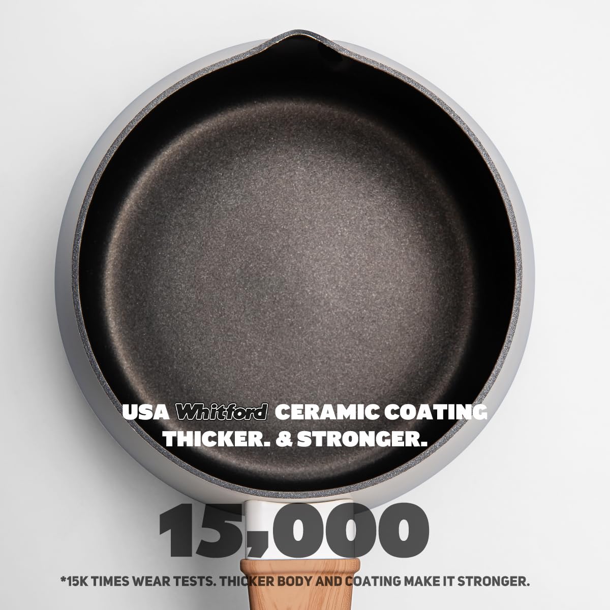 LISOS three-layer bottom aluminum distributes heat quickly and evenly.