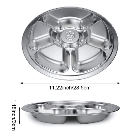 Litewoo plate with multi-compartment design keeps foods separate during meals.