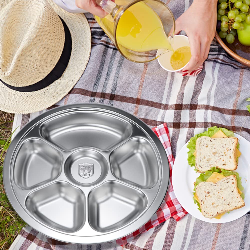 Litewoo round plate ideal for family dinners, cafeterias, or outdoor camping.