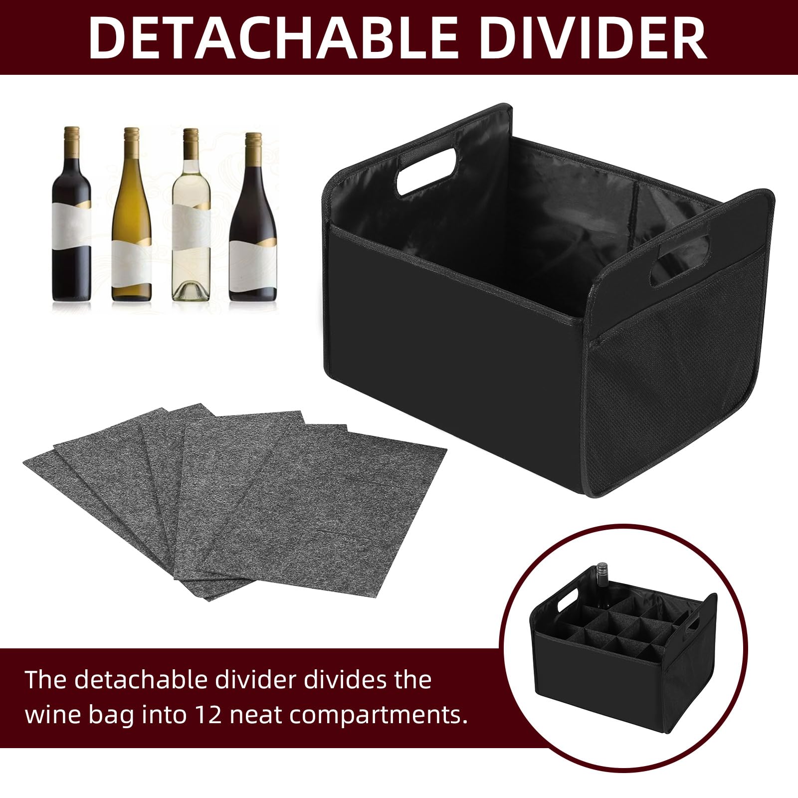 LITLANDSTAR interior dividers keep bottles separated and protected during transport