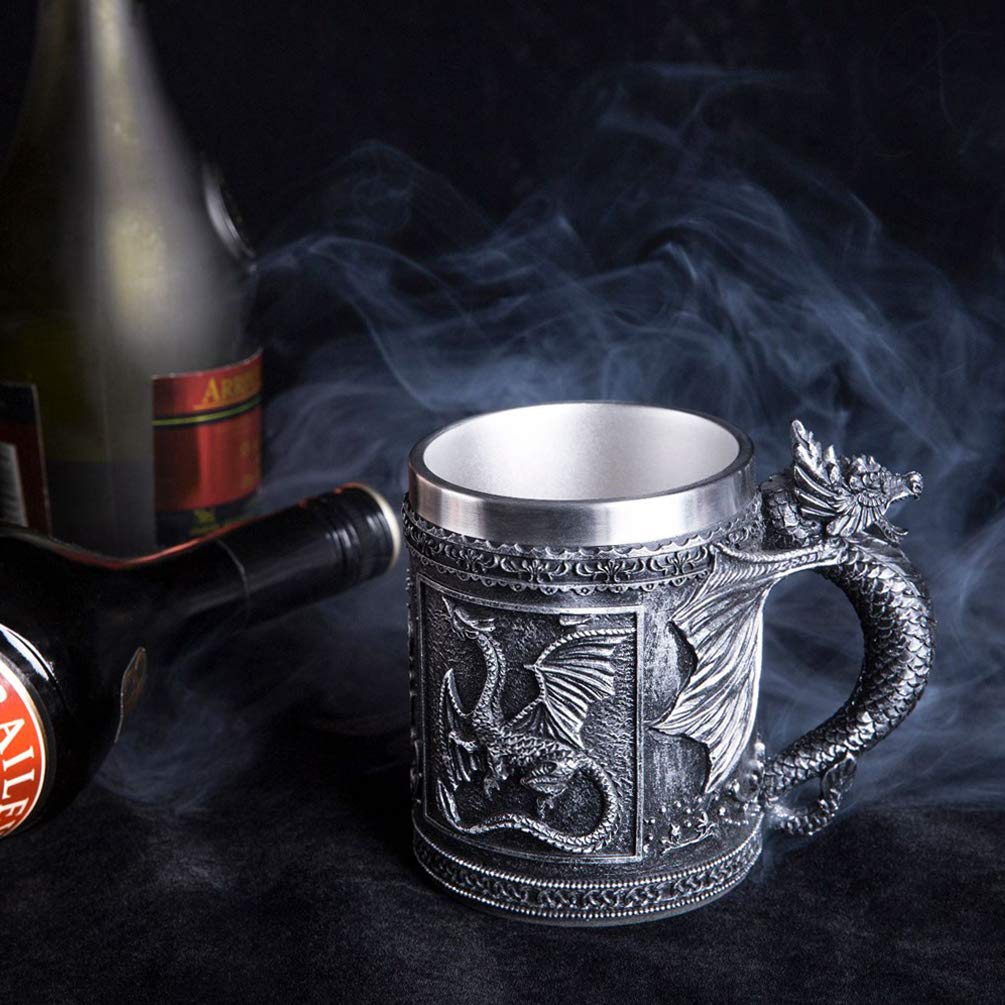 LitLife dragon mug close detail, handmade hand-painted textures and craftsmanship.