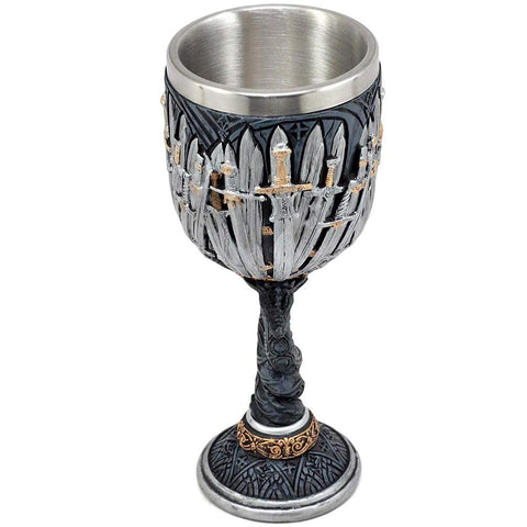 LitLife Gothic chalice evokes Game of Thrones vibes at medieval gatherings.