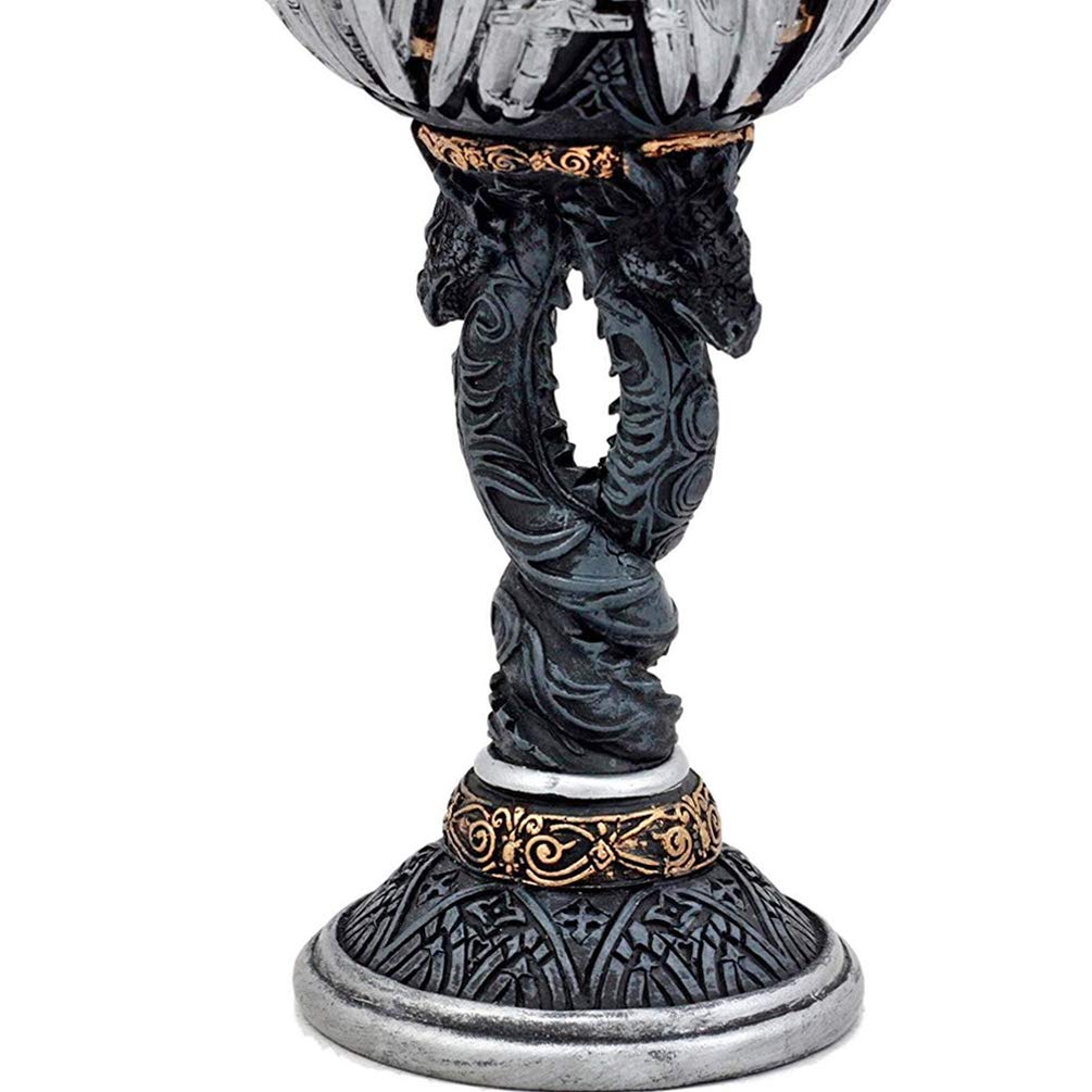 LitLife hand-painted goblet features durable stainless steel for daily use.