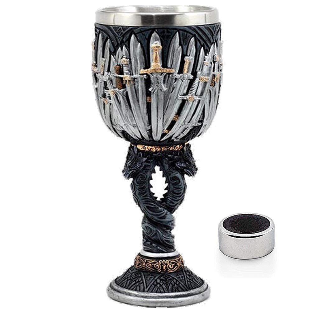 LitLife medieval swords goblet with hand-painted finish for collectors and cosplay.