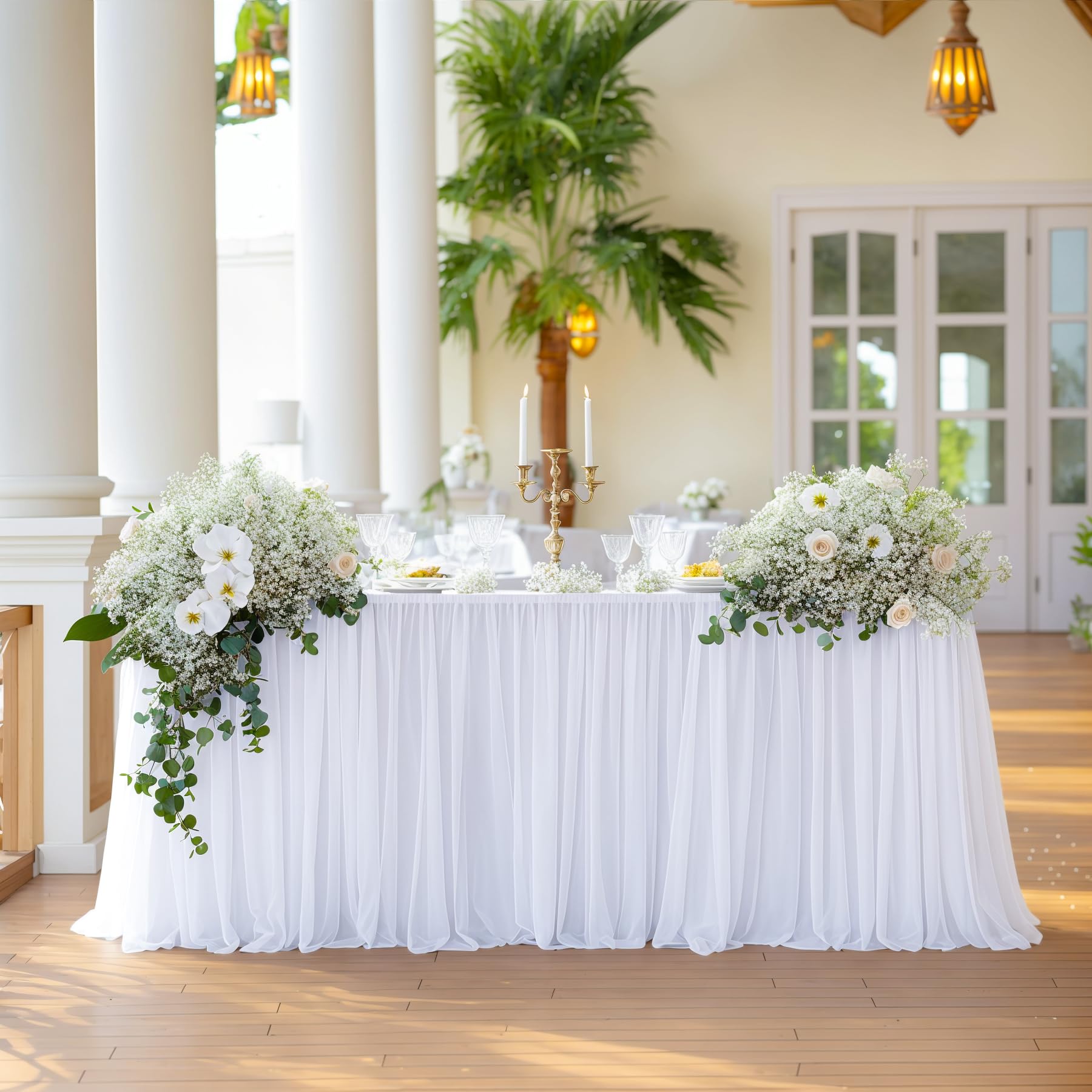 Little Funny 6ft rectangle tablecloth fit-design demonstrates seamless, snug look on tables.