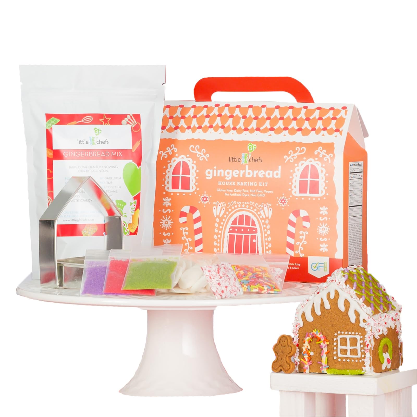 Little GF Chefs gingerbread-house-kit for festive gluten-free baking.