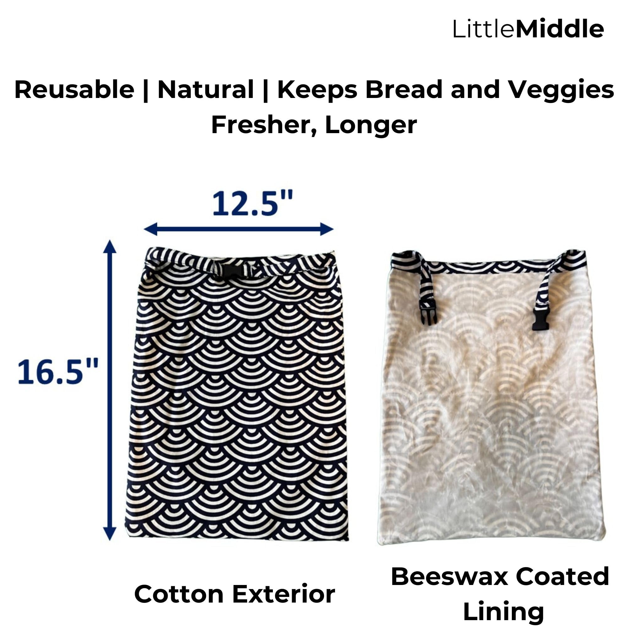 LittleMiddle beeswax bread bag care and cleaning detail