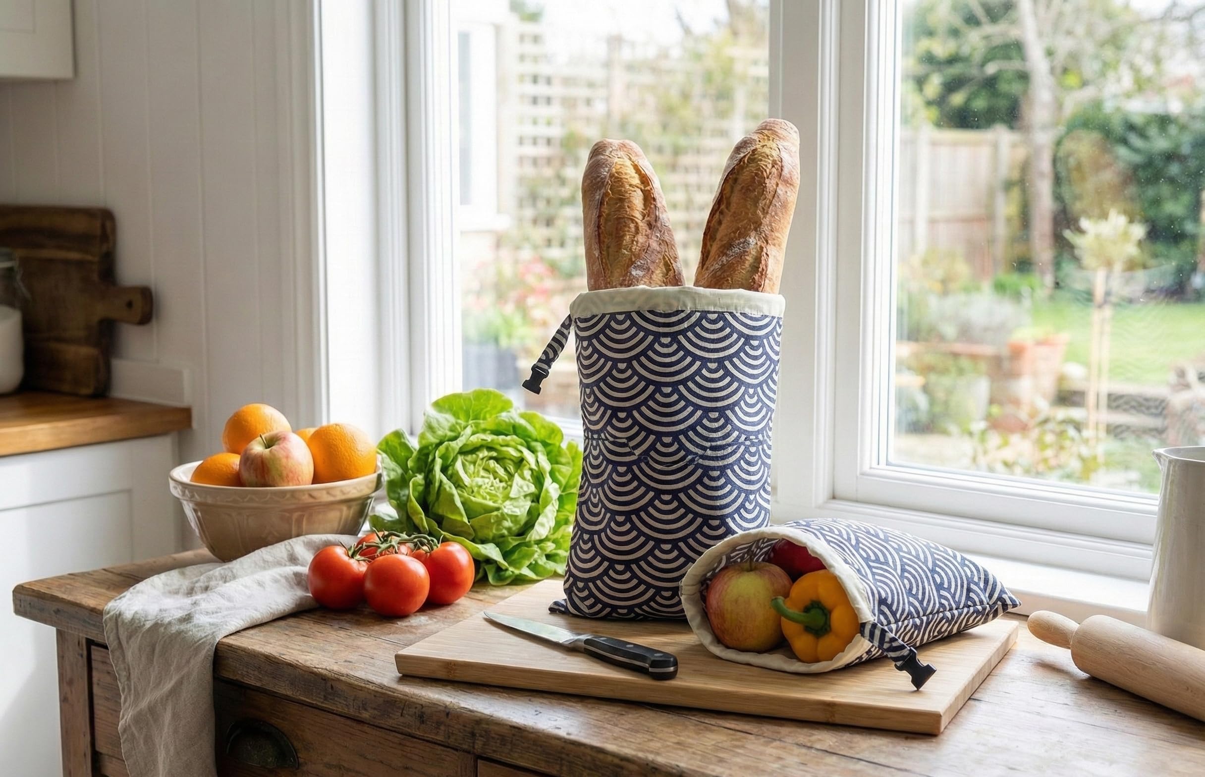 LittleMiddle beeswax bread bag vegetables storage for fresh produce