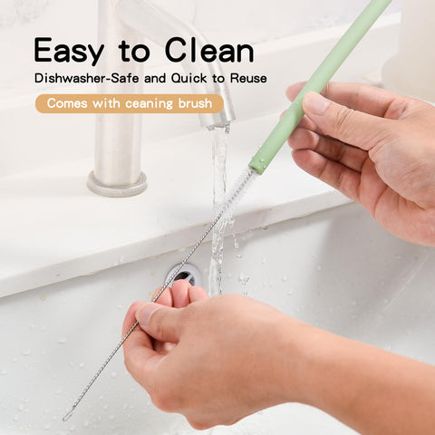 Little Rawr cleaning-brush included for easy cleaning of silicone straws.