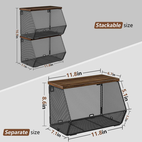 Litwaro multi purpose storage basket suitable for pantry, bathroom, or office