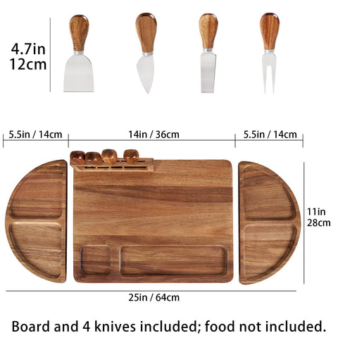 LiTY grand platter assembly showing extended surface for abundant cheese boards.