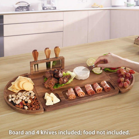 LiTY magnetic knife holder with four stainless knives for easy access.