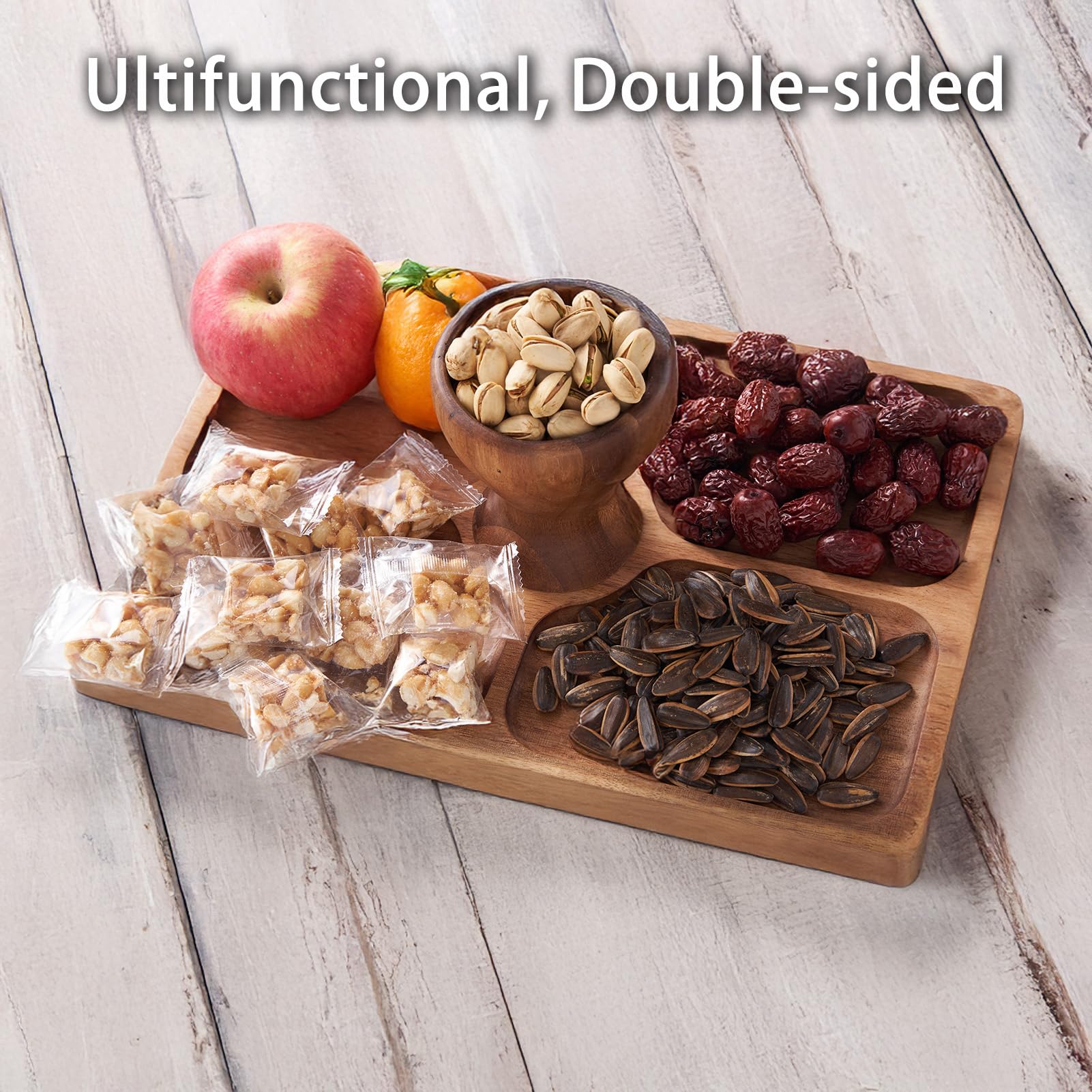 LiTY reversible surface serves as cake stand or snack platter.