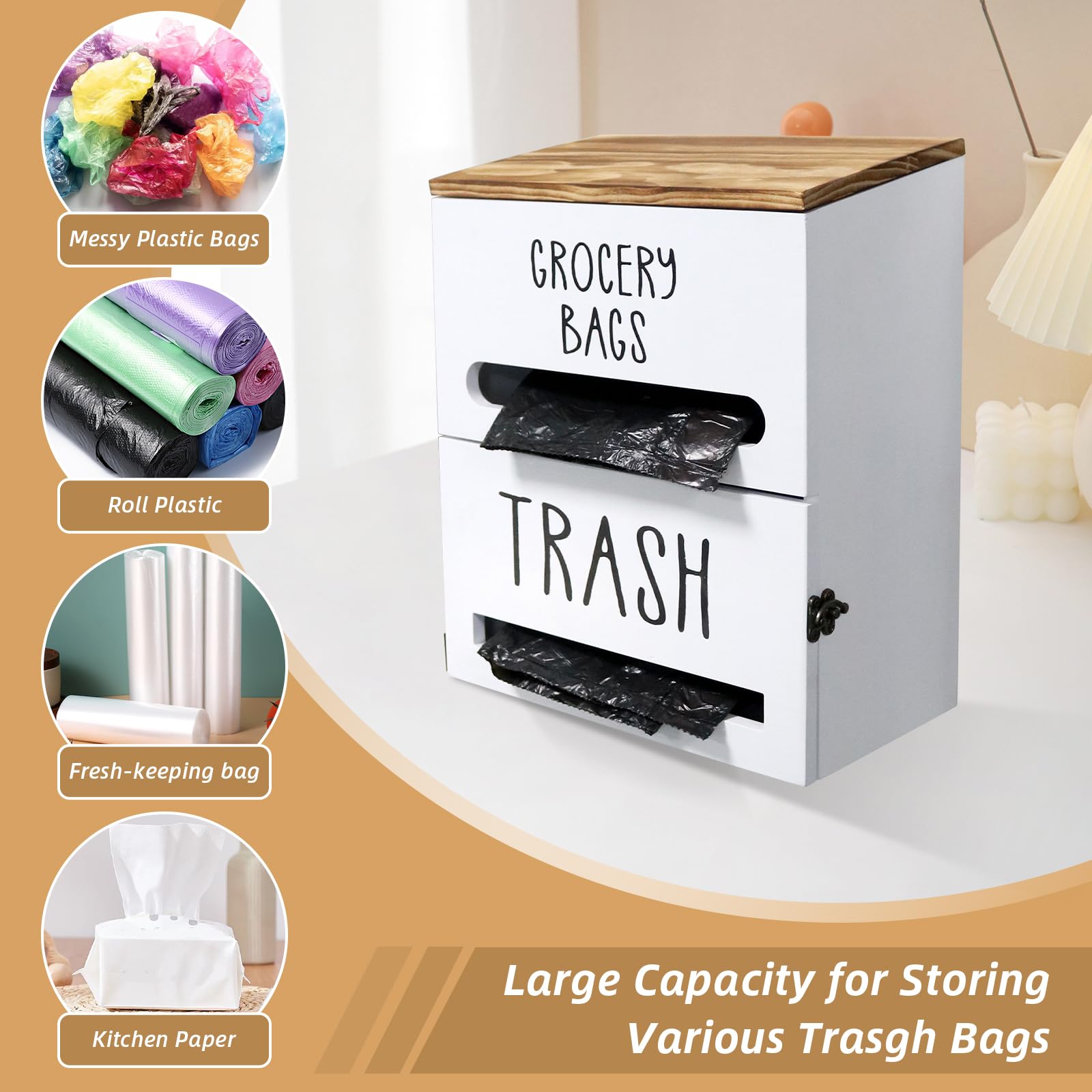 Liuceny wall-mounted storage box keeps bags and tools within reach.