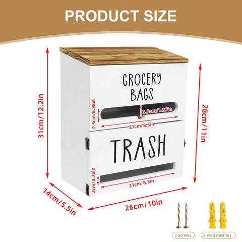 Liuceny wood trash bag holder with rich grain and durable build.
