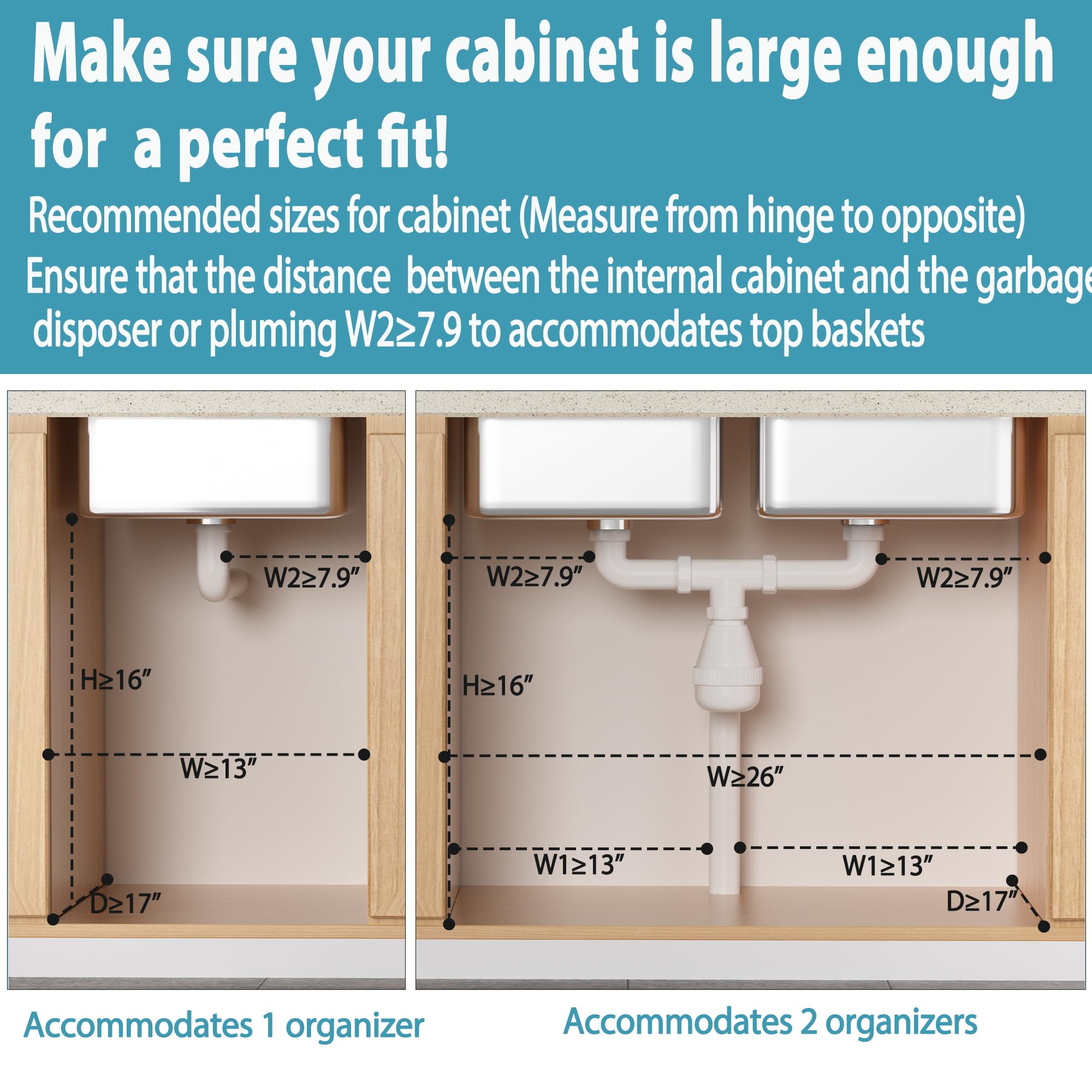 Liuoud cabinet-size guide helps plan compatible installations quickly.
