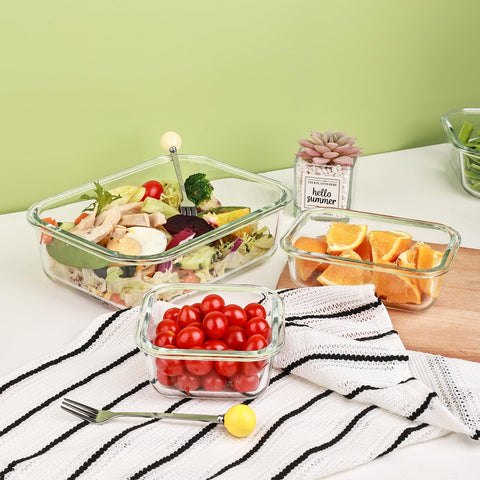 Liuruiyu 1060ml rectangular glass container for family meals