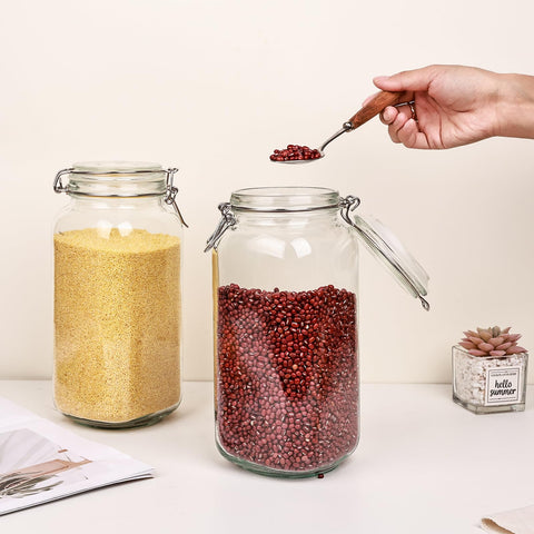 Liuruiyu clear glass jar to view contents at a glance