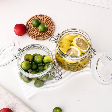 Liuruiyu clear wide-mouth glass jar for quick filling and identification