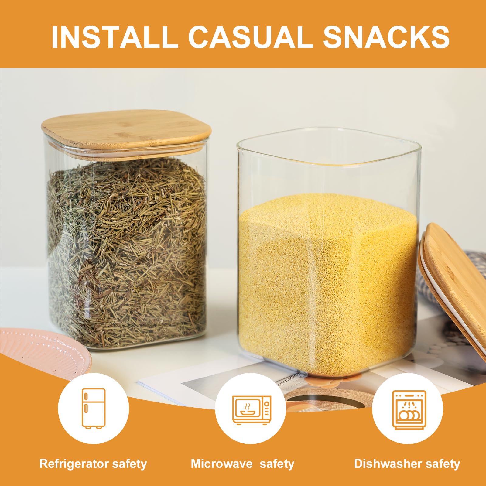 Liuruiyu dishwasher-safe glass jars ready for cleanup