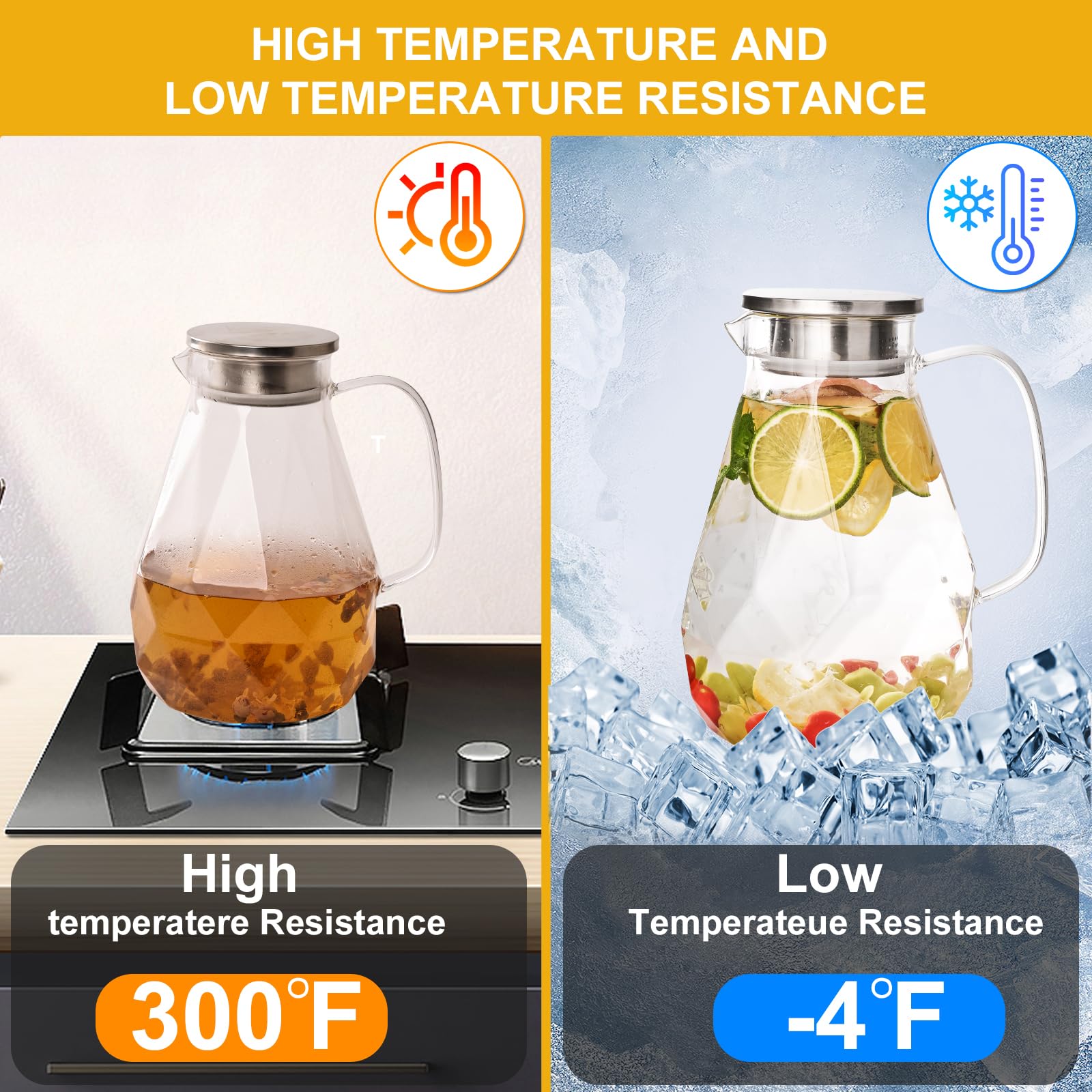 Liuruiyu dishwasher-safe pitcher for quick cleanup after entertaining.