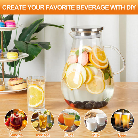 Dishwasher-safe Liuruiyu glass pitcher for quick cleanup after hosting