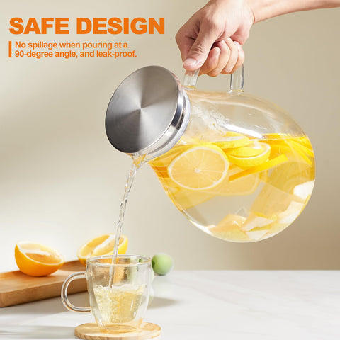 Liuruiyu glass pitcher keeps iced tea cold longer