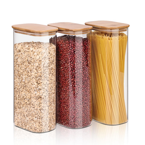 Liuruiyu glass storage jar with airtight lid for long-lasting freshness