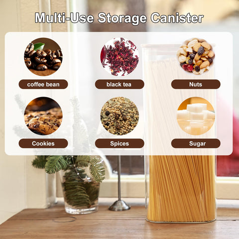 Liuruiyu square-design jar keeps ingredients visible