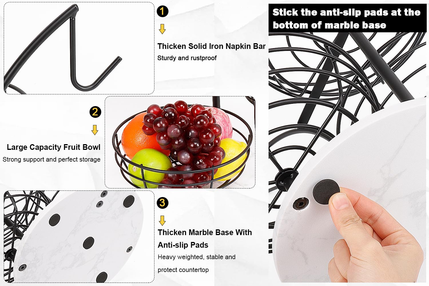 Livabber banana hanger feature keeps bananas separate and fresh.