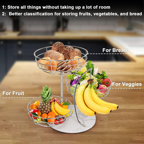 Livabber modern kitchen counter storage basket complements contemporary decor.