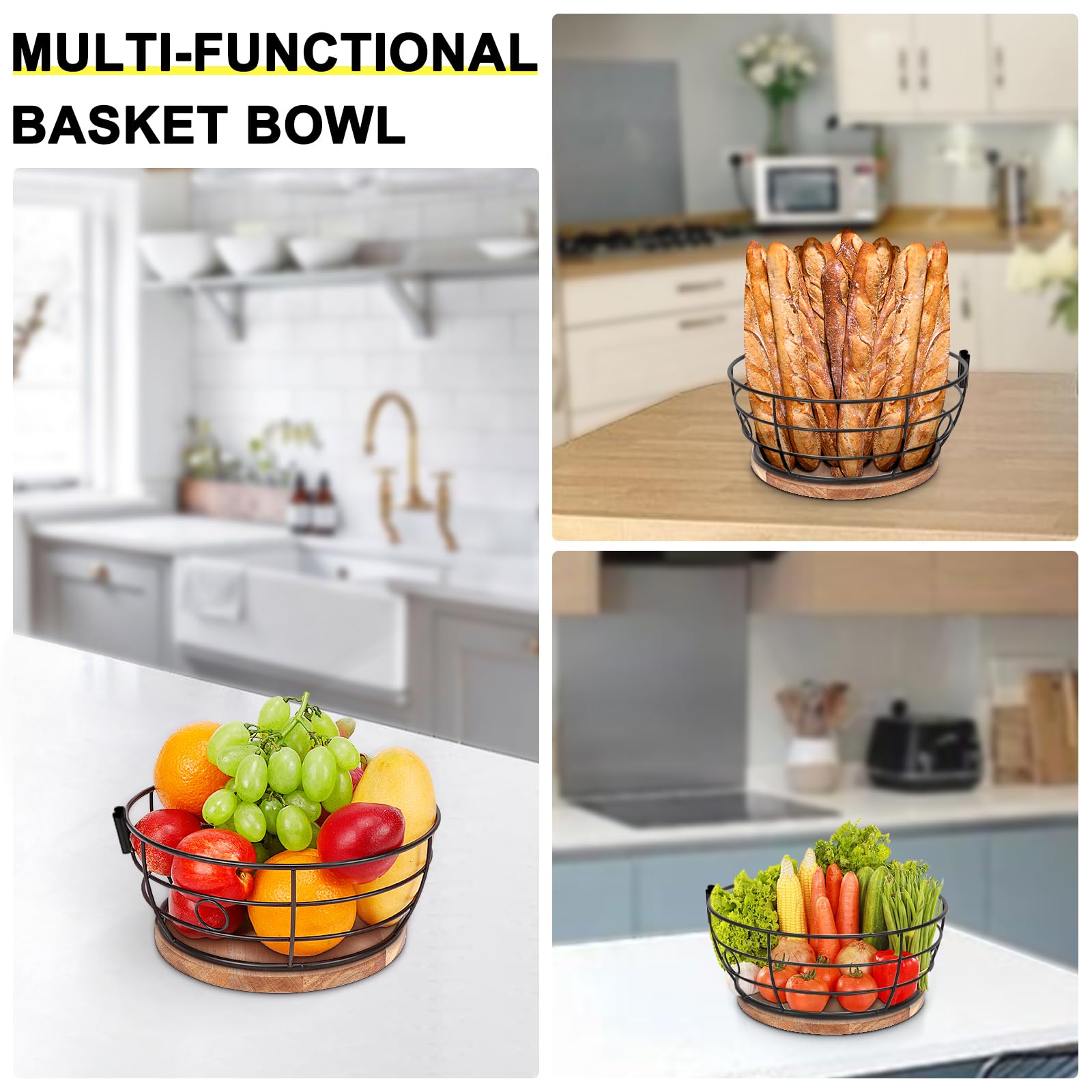 Livabber rustproof metal construction ensures long-lasting kitchen organization.