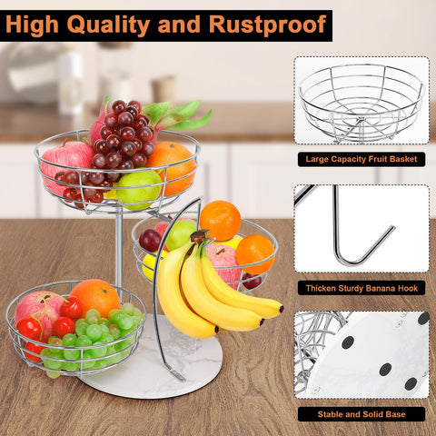 Livabber easy-assembly fruit basket arrives with simple installation guide.